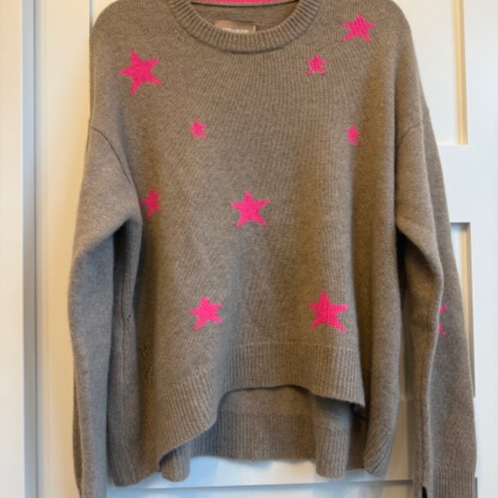 NWT New Zadig & Voltaire Cashmere Markus Stars Sweater Size Small (498 Retail)
